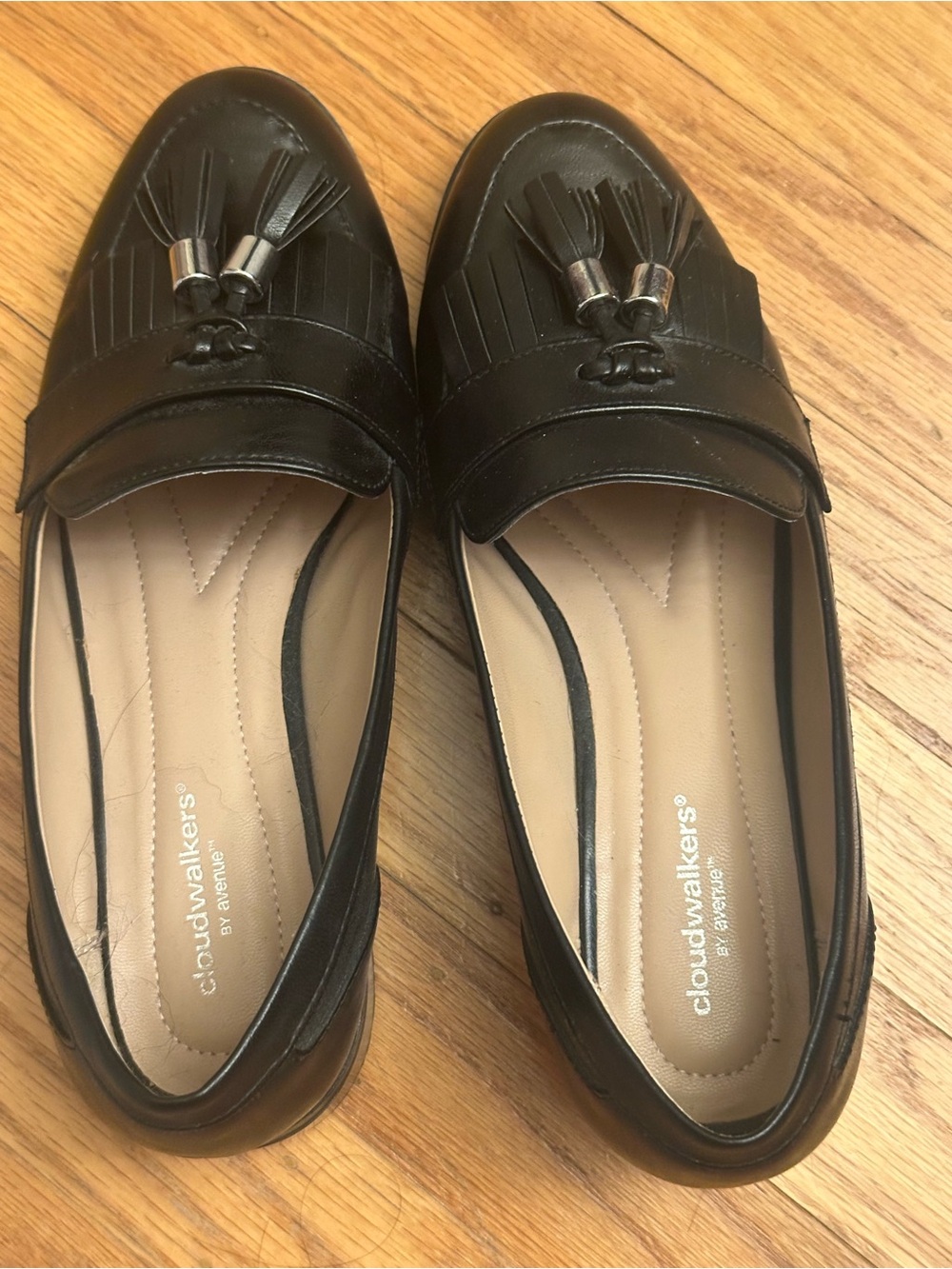 Cloudwalkers Elaina Black Tassel Fringe Loafers for Women - 7W